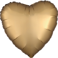 Balnek fliov srdce satnov zlat 43 cm