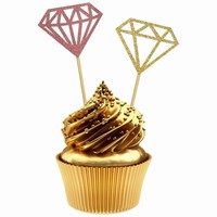 Zpichy na cupcakes Diamanty 6 ks