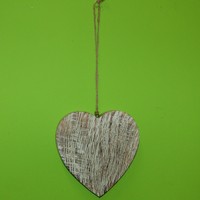 Srdce dřevěné - 2 ks
