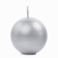 Svka koule metalick 6cm stbrn