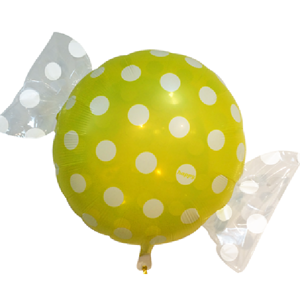 Balón fóliový Bonbón žlutý
