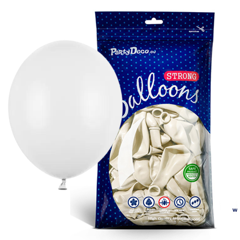 Balónek latexový 27 cm bílý 100 ks