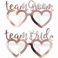 BRLE Team Bride/Team Groom rov zlato 8ks