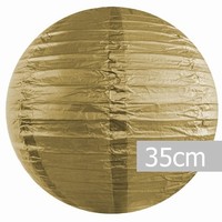 Lampion kulatý 35cm zlatý