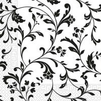 Ubrousky paprov erno-bl Arabesque 33x33 cm 20 ks