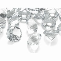 Konfetky diamantové transparentní 30mm