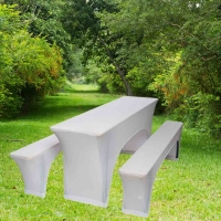 Pivn lavce s potahem - 220 x 50 cm - bl potah - 10 - 15 osob