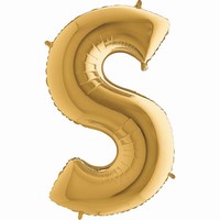 Balónek zlatý písmeno S