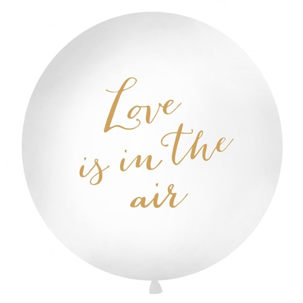BALN Jumbo bl+zlat Love is in The air 1m