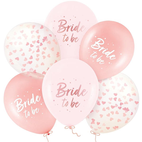 Balnky latexov Bride to be rosegold 30 cm 6 ks