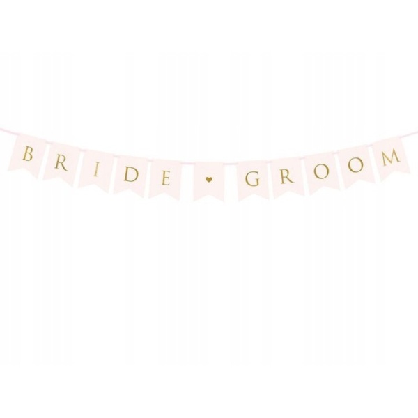 Banner paprov Bride Groom, sv. rov - 15 x 155 cm