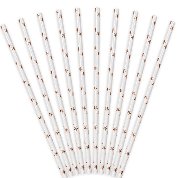 Brka paprov, bl, s Rose gold hvzdikami 19,5cm 10ks