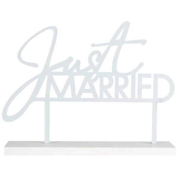 Dekorace na stl Just Married bl 25 x 29 cm
