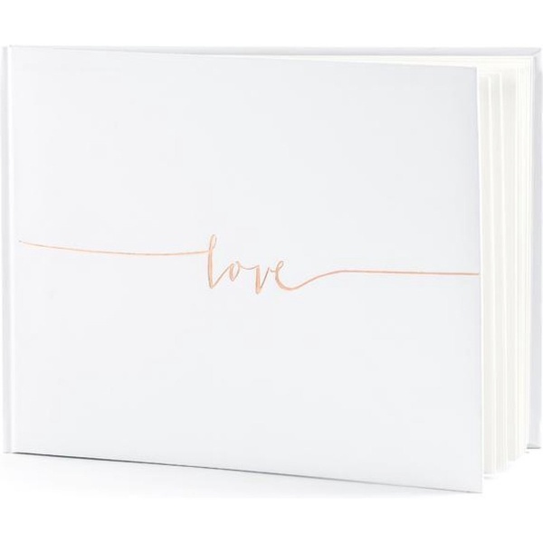 KNIHA host zlat npis LOVE 24x 8,5 cm, 22 stran