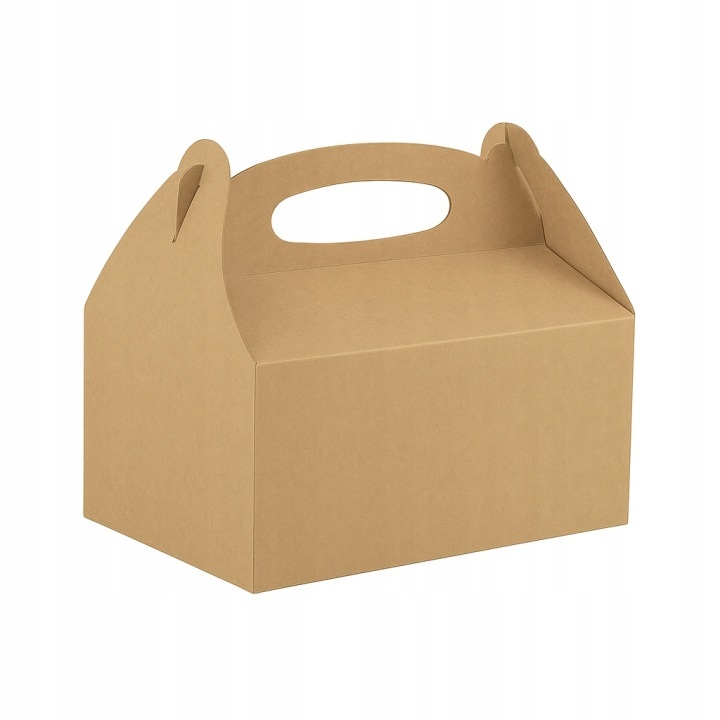 Krabi�ka na v�slu�ku kraftov� 19 x 14 x 9 cm 10 ks