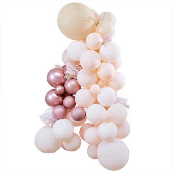 SADA balnk a doplk pro balnkovou dekoraci broskvov/rose gold/bl 81ks