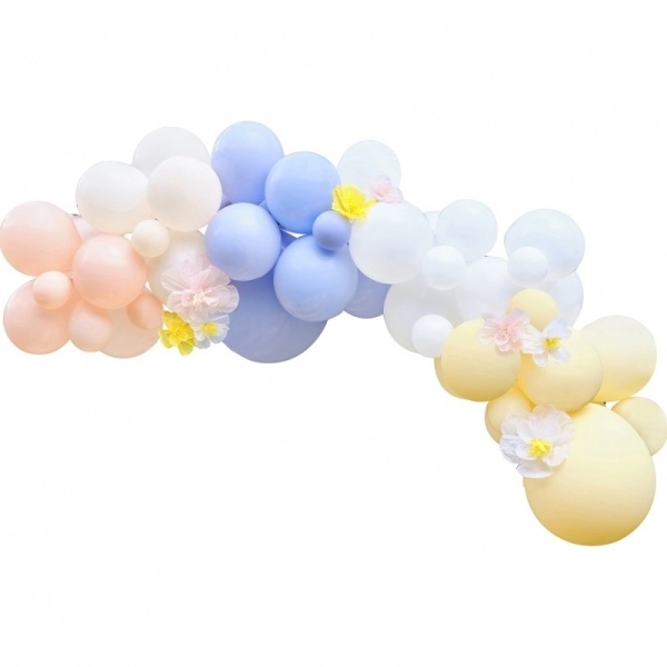 Sada balnk na balnkov oblouk Flower pastel 60 ks s hedvbnmi kvty