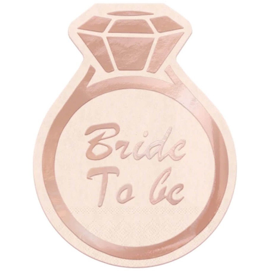 Ubrousky pap�rov� Bride to be Prsten 11,5 cm x 15,5 cm 10 ks