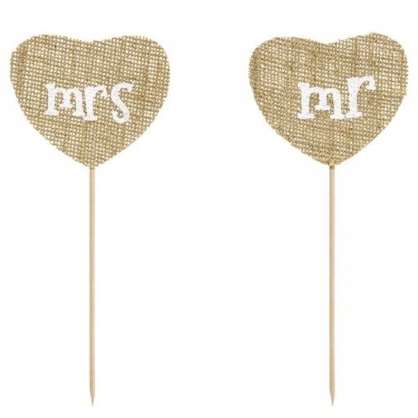 ZPICH na dort Jutov srdce Mr&Mrs 18,5cm