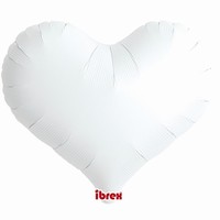 BALÓNEK fóliový Srdce bílé 46cm 5ks