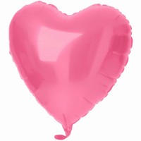 BALÓNEK fóliový Srdce růžové 45cm