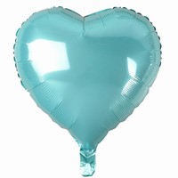 BALÓNEK fóliový Srdce světle modré 46cm