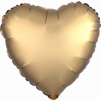 BALÓNEK fóliový Srdce zlaté 43cm
