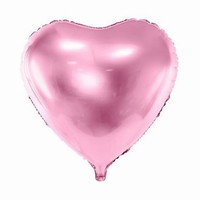 BALÓNEK fóliový srdce světle růžové 45cm