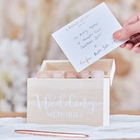 BOX dřevěný Wedding memories 13,5x11x5cm