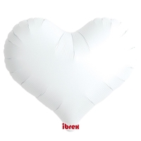 Balónek fóliový Srdce bílé 46cm 1 ks