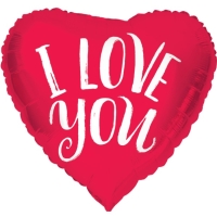 Balnek fliov erven srdce "I love you" 45 cm