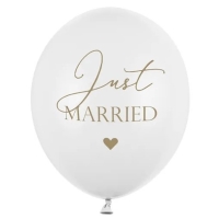 Balnek latexov bl s npisem Just Married 30 cm 1 ks