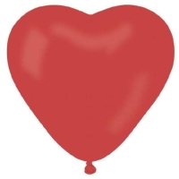 Balónek latexový srdce červené 16 cm