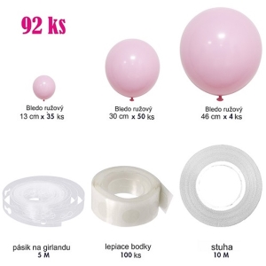 Balnkov girlanda Baby Pink