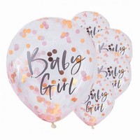 Balnky s konfetami Baby Girl rov 5 ks 30 cm