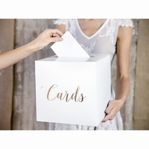 BOX na přání se zlatým nápisem Cards