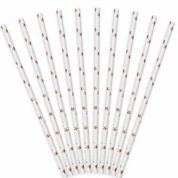Brka paprov, bl, s Rose gold hvzdikami 19,5cm 10ks