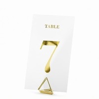 ČÍSLICE na stůl transparentní zlaté 7x12cm, 20ks