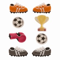 Cukrov dekorace na cupcakes Fotbal 8 ks