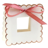 Drkov krabika s prhledem rose gold 7x3x7 cm 6 ks