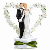 Figurka svatebn Novomanel bl srdce 16 cm