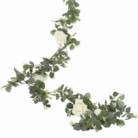 GIRLANDA Eucalyptus s růžemi 1,8m