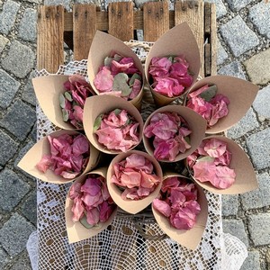 KORNOUT svatební na okvětní lístky přírodní s růží
