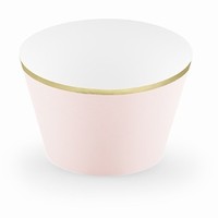 Koky na cupcakes rov se zlatm okrajem 6 ks