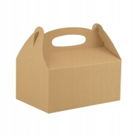 Krabi�ka na v�slu�ku kraftov� 19 x 14 x 9 cm 10 ks
