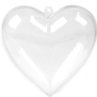 Krabika plastov srdce dvoudln transparentn 8 x 8 cm