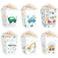 Krabiky na popcorn Auta 8,5 x 12,5 cm 6 ks