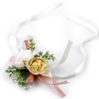 Květinová dekorace svatební Vonička krémová 1 ks
