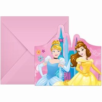 Pozvnky s oblkami Princezny Disney 6 ks