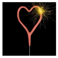 Prskavka glitrová Srdce Rose Gold 17,8 cm
